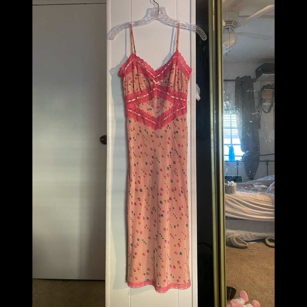 Vintage Rare pink rosebud Betsey Johnson Olivia Rodrigo prom dress